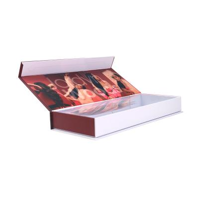 China Recyclable Luxury Custom Logo Magnetic Wig Hair Gift Box With PVC/Acrylic Window Magnet Closure for sale