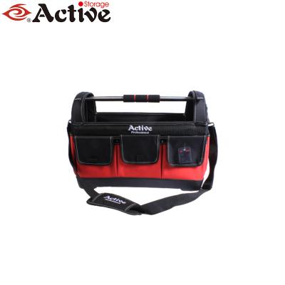 China Heavy Duty Multifuction Tool Bags with Hard Base Electrician Detailing Tool Bags Polyester Tool Belt for Holding for sale