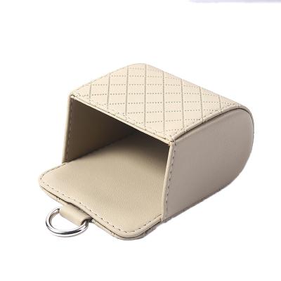 China Multifunctional Punch-free Creative Filling Hanging Leather Hanger Eco-friendly Cable Holder Storage Mobile Phone Holder For Car for sale