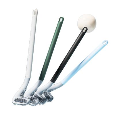 China Sustainable Hangable On The Wall Silicone Toilet Sweep Golf Bathroom Toilet Cleaning Brush for sale