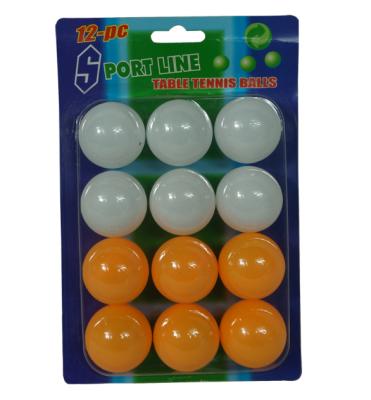 China Ping Pong Ball Sports Customized 12pcs Blister Pack Promotional Plastic Ping Pong Ping Pong Balls for sale