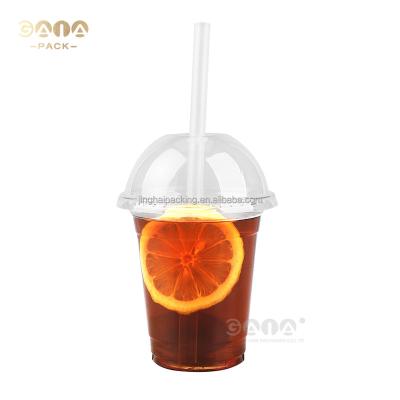 China GAIA Factory Disposable Disposable Cheap Disposable PET Cup 12OZ 16OZ 20OZ 24OZ Plastic Custom Ice Cream Coffee Cup With Lids for sale