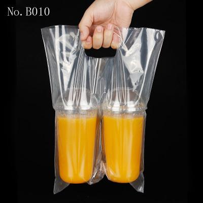 China Disposable Customize Plastic Deli Bag B010 Take Out Bubble Boba Plastic Disposable Tea Bag for sale