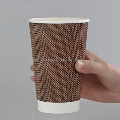 China Disposable Promotion Paper Cup Factory Corrugated Cheap Custom Paper Cups Coffee Tea for sale