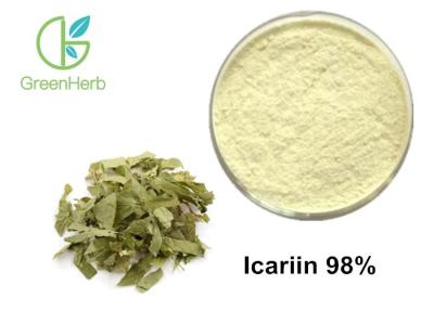 Cina Estratto giallo-chiaro della foglia di epimedium di impotenza della polvere 98% Icariin di Icariin di HPLC in vendita