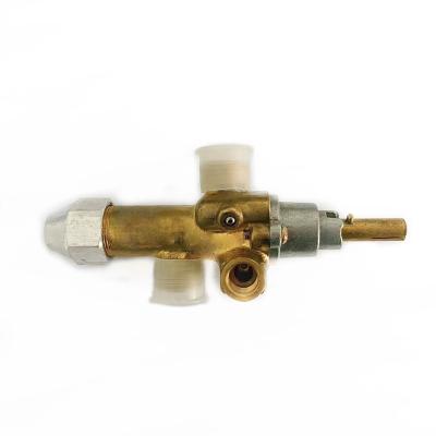 China General factory direct sale one Intel and two outlet safety lpg gas cooker brass valves gas regulator valve for sale