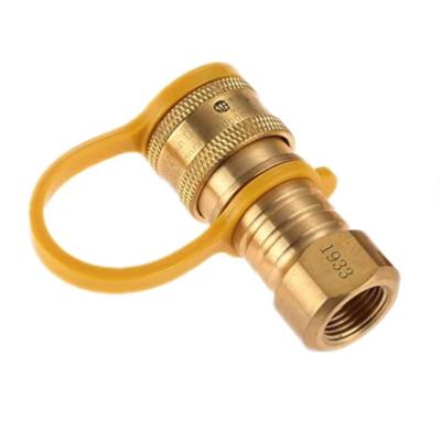 China General 100% Solid Brass 3/8 Inch Natural Gas Quick Connect Fittings LP Gas Propane Hose Quick Kit For Fire Pit Patio Heater for sale