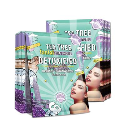 China Acne Cleansing Mask - Moisturizer Private Label Skin Care Face Masks Beauty Mascarillas Faciales Tea Tree Aid for sale