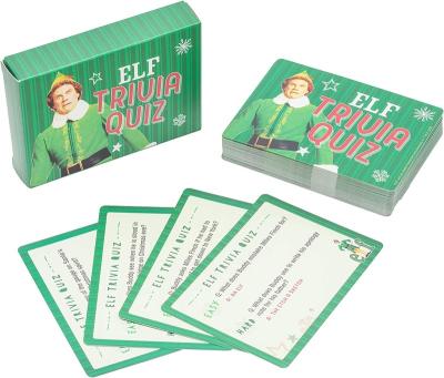 China Paper Card Buddy The Elf Trivia Quiz Game, Elf Movie Trivia Christmas Games Fun Gifts Vietnam Wholesale Supplier for sale