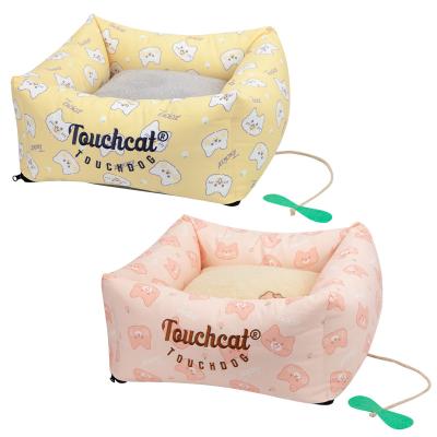 China High Quality Custom Made Washable Plush Sustainable Pet Bed Cat Bed Cushion Soft Plush Luxury Wholesale for sale