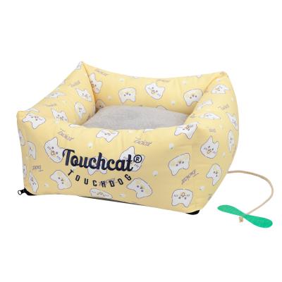 China Factory Direct Custom Made Luxury Washable Cat Bed Cushion Soft Plush Pet Bed Viable for sale