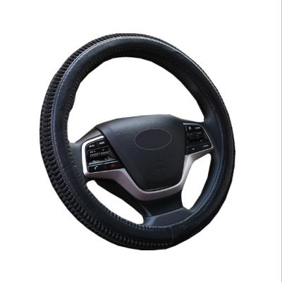 China ONE Car ONE Gauge Factory Direct Sale 38cm Windshield PU Silk Leather Steering Wheel Cover for sale