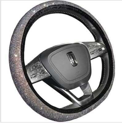 China ONE Car ONE Gauge Wholesale Colored Diamond Bling Full Car Wheel Cover Crystal Instant Hot Diamond With Rubber Ring Non-slip Steering Wheel Whee for sale