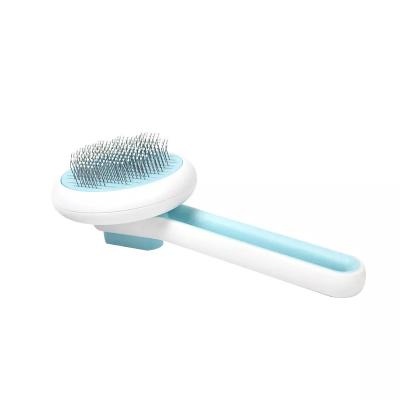 中国 Beauty Pet Grooming Tool Self Cleaning Deshedding Needle Brush Remove Floating Hair 販売のため