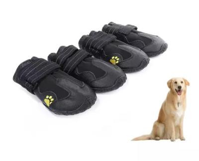 China Lanzó nuevamente el animal doméstico impermeable respirable que los zapatos forman los zapatos antirresbaladizos reflexivos durables del perro en venta