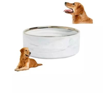 China Customized Round Pet Bowls Matted Ceramic Dog Bowls With Wooden Stand For Dogs Cats à venda