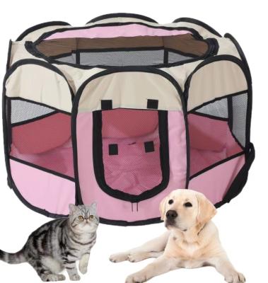 China Dog House Safe Polygon Cage Outdoor Playing Carrier For Dog Cat Te koop