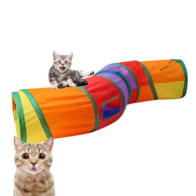 China Expandable Cat Tunnel Durable Toys Interactive Tube For Cat for sale