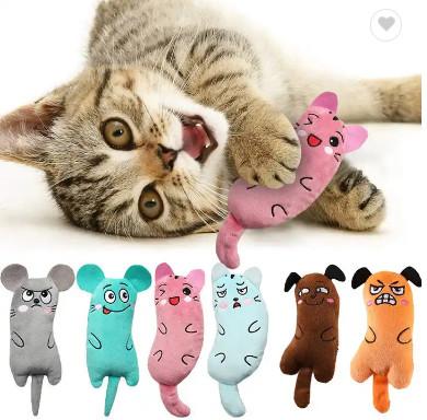 China Cat Toys Cute Funny Soft-Plüsch-Puppe, die mit Katzenminze kaut zu verkaufen