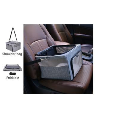 China Car Back Seat Belt Cat Pet Travel Carrier Non Slip Ventilated Mesh 33*24*38cm for sale