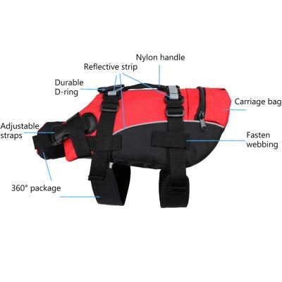 중국 조정 가능한 애완 동물 구명 조끼 반사 부력 개 수영 재킷 XS-XL 판매용