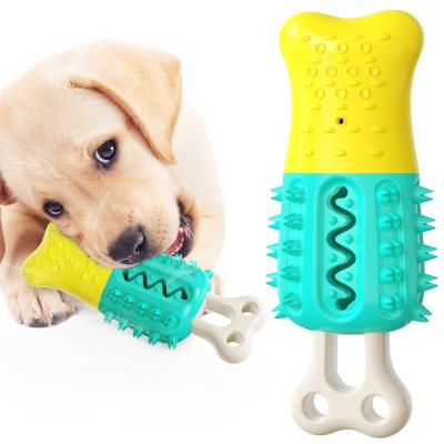 China Multifunctional Interactive Pet Toys Popsicle Shaped Rubber Molar Stick 154g ODM for sale