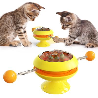 China Katzenminzen-Ball-Kreiselkompass-wechselwirkendes Haustier spielt drehende Windmühlen-Cat Toy-ABS Drehscheiben-Funktion zu verkaufen