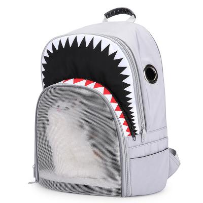 China Kundenspezifisches kleines Fördermaschinen-Rucksack-Haifisch-Muster-Cat Holder Backpack Breathable Soem des Hund5kg zu verkaufen