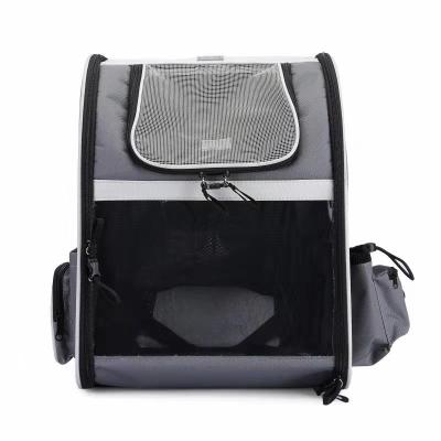 China Portador plegable respirable del perro del hombro de Gray Pet Carrier Backpack Expandable en venta