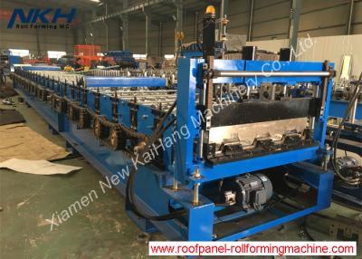 China Vloer Decking staal profiel Roll vormen Machine eenvoudig werken met Auto Stacker Te koop