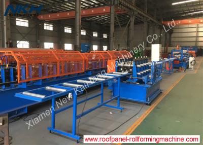 China Rollo vertical azul que forma el panel de la máquina/de la viga encajonada que forma la máquina para el sistema de los estantes en venta