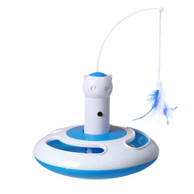 China Viable Cat Stick Flying Butterfly Cat Electric Turntable Leak for sale