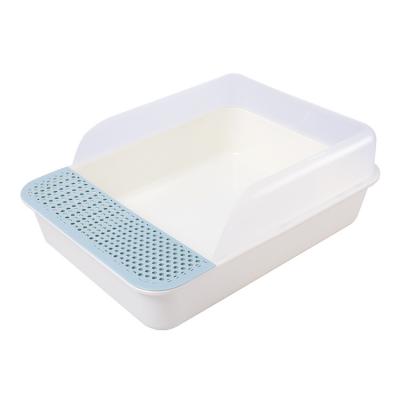 China Sustainable Cat Litter Box Semi-enclosed Cat Toilet Anti-splash for sale