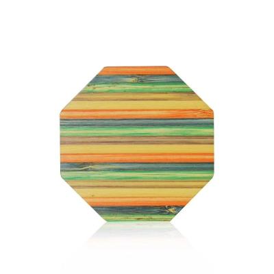 China Mobile Phone Hexagon Qi Charger Colorful Bamboo Wireless Wood For Mobile Phone for sale