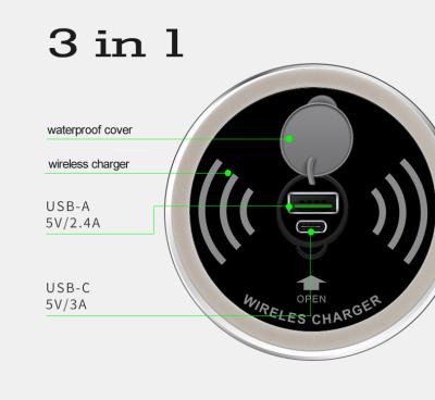 China Furniture Furniture Recessed 3 in 1 Multifunctional Charger for Mobile Phone for sale