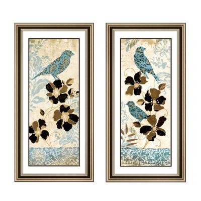 China Flower and Bird Country Pastoral Style Sofa Background Wall Living Room Traditional Atmospheric Decorative Painting for sale