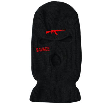 China COMMON Custom Design Embroidered Logo Motorcycle 3 Hole Full Face Knit SkiMask Knit Balaclava Hat for sale