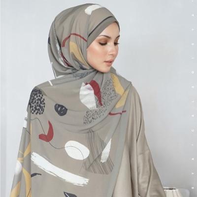 China New Fashion Muslim Hijab Prayer Shawl Scarf Cover Muslim Hijab Silk Feeling Muslim Fold Hijab Digital Printing Cover for sale