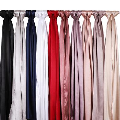 China Matching Clothes Customized Wholesale Soft Muslim Silk Long Hijab Scarf Solid Color Hijab Scarf For Woman for sale