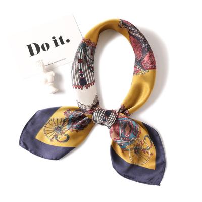 China New Fashion Clothing Small Small Scarf 70cm Matching Silk Scarf Ladies Square Silk Classic Literary Decoration for sale