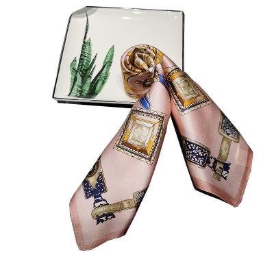 China High Quality 100% Silk Square Feeling Custom Design Digital Printing 53x53cm Square Silk Scarf Scarf for sale