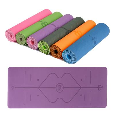 China Custom Multi-Function High Resilience Eco-friendly High Slip Resilience Exercise Fitness Yoga Mat Waterproof Yoga Mat With Logo for sale