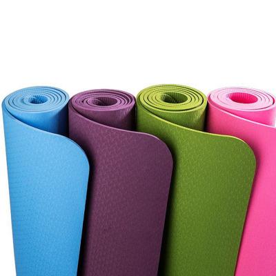 China Yoga Pilate Hot Custom Anti Slip Design Sports Fitness 6mm Professional Environmental Custom Tape Material Yoga Mat for sale