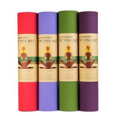 China Hot Professional Environmental Protection Professional Comfortable Fitness Yoga Mat 6mm Non-Slip Tape Yoga Pilate Yoga Mat Custom Made for sale