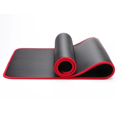 China Fitness Home Gym Sports Resilience High Waterproof Non-slip Comfort NBR Eco Friendly Yoga Mat With Edge Custom Logo for sale