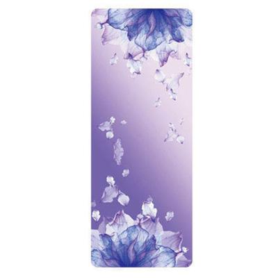 China Custom Fitness Logo Home GYM Sports Pilates Exercise 5mm Non Slip High Quality Nature Rubber Suede Yoga Mat for sale