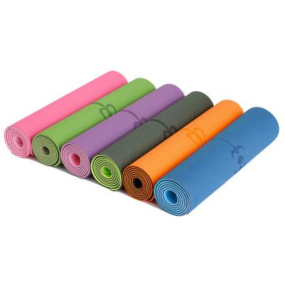 China Professional Sports Fitness Environmental Protection Yoga Tape Comfortable Yoga Pilate Yoga Mat Custom Made Anti-slip Mat Hot Material 6mm for sale