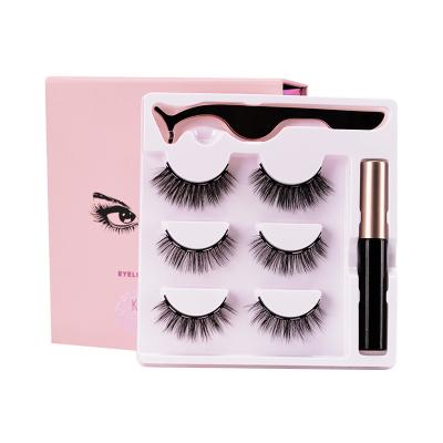 China Reusable Magnetic Eyelashes Wholesale Full Strip Lashes Private Label Lashes Magnetic Eyelashes To Wedding for sale