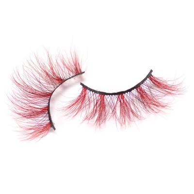 China Reusable Mink Eyelashes 2020 custom lashbox packaging false eyelashes colored mink eyelashes for sale