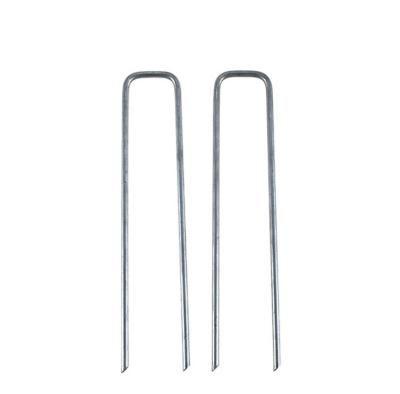 China Plant Link Flower Tie Ground Nail Grass Pegs Garden Planting Nails Steel Pin Pegs Garden Nail Peg For Grass for sale